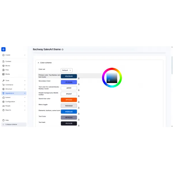 10/11 Admin interface color scheme